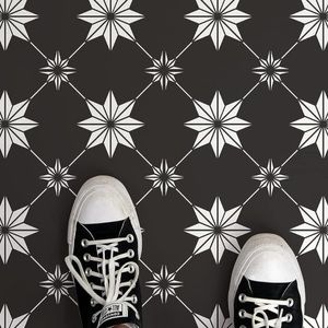 FloorPops Rigel Peel & Stick Floor Tiles, Black